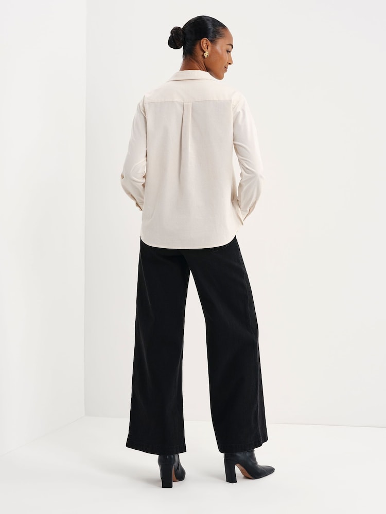 كريم - Finery Raquel Corduroy Long Sleeve Shirt - صورة 5 من 5 كريم - Finery Raquel Corduroy Long Sleeve Shirt - صورة 5 من 5