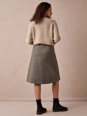 Celtic & Co. Brown Check Wrap Skirt - Image 4 of 10