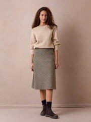 Celtic & Co. Brown Check Wrap Skirt - Image 5 of 10