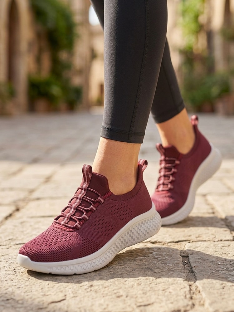 Rojo - Zapatillas deportivas Pavers Corte ancho Easy Step In con cordones elásticos - Imagen 1 de 6