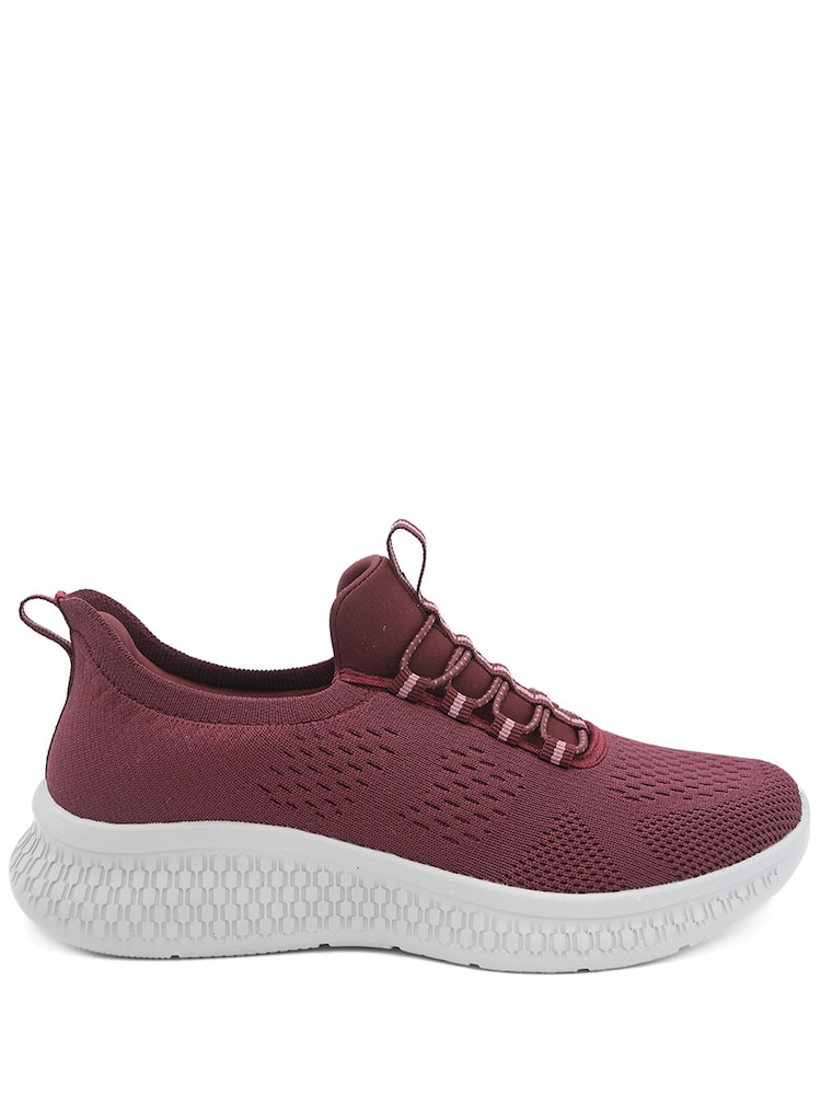 Rojo - Zapatillas deportivas Pavers Corte ancho Easy Step In con cordones elásticos - Imagen 2 de 6