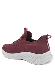 Rojo - Zapatillas deportivas Pavers Corte ancho Easy Step In con cordones elásticos - Imagen 4 de 6