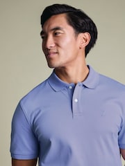 Charles Tyrwhitt Purple Short Sleeve Cotton Stretch Pique Polo Shirt - Image 2 of 5