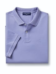 Charles Tyrwhitt Purple Short Sleeve Cotton Stretch Pique Polo Shirt - Image 3 of 5