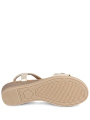 Pavers Gold Wide Fit Embellished Stretch Sandals - Image 5 of 5