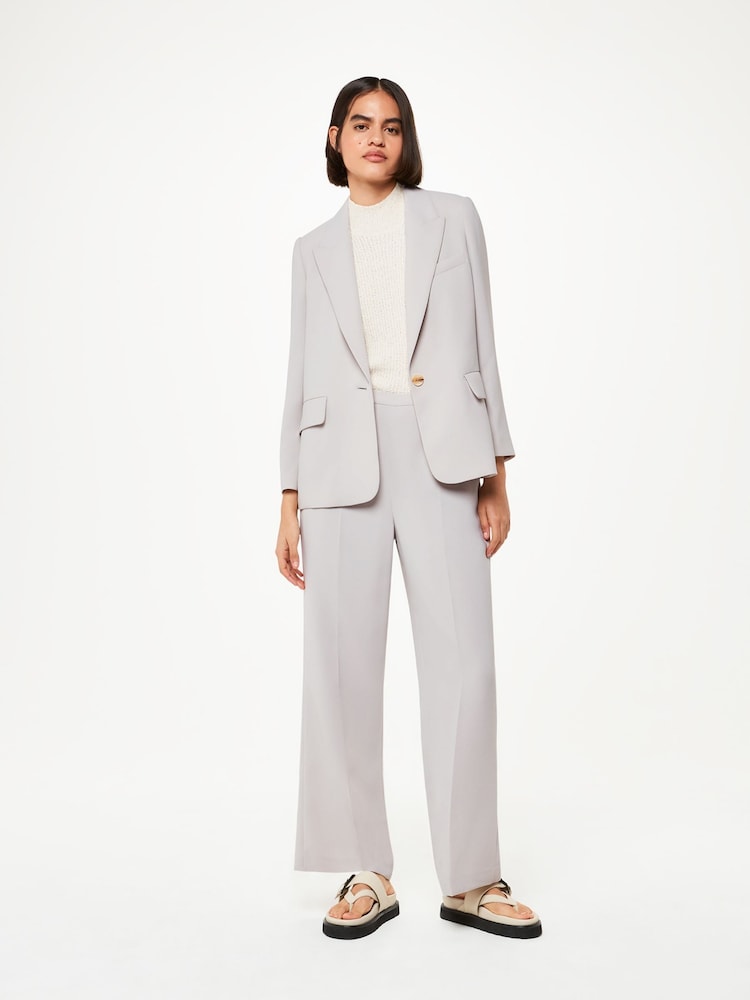 Whistles Grey Boyfriend Petite Crepe Blazer - Image 1 of 5