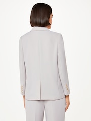 Whistles Grey Boyfriend Petite Crepe Blazer - Image 2 of 5