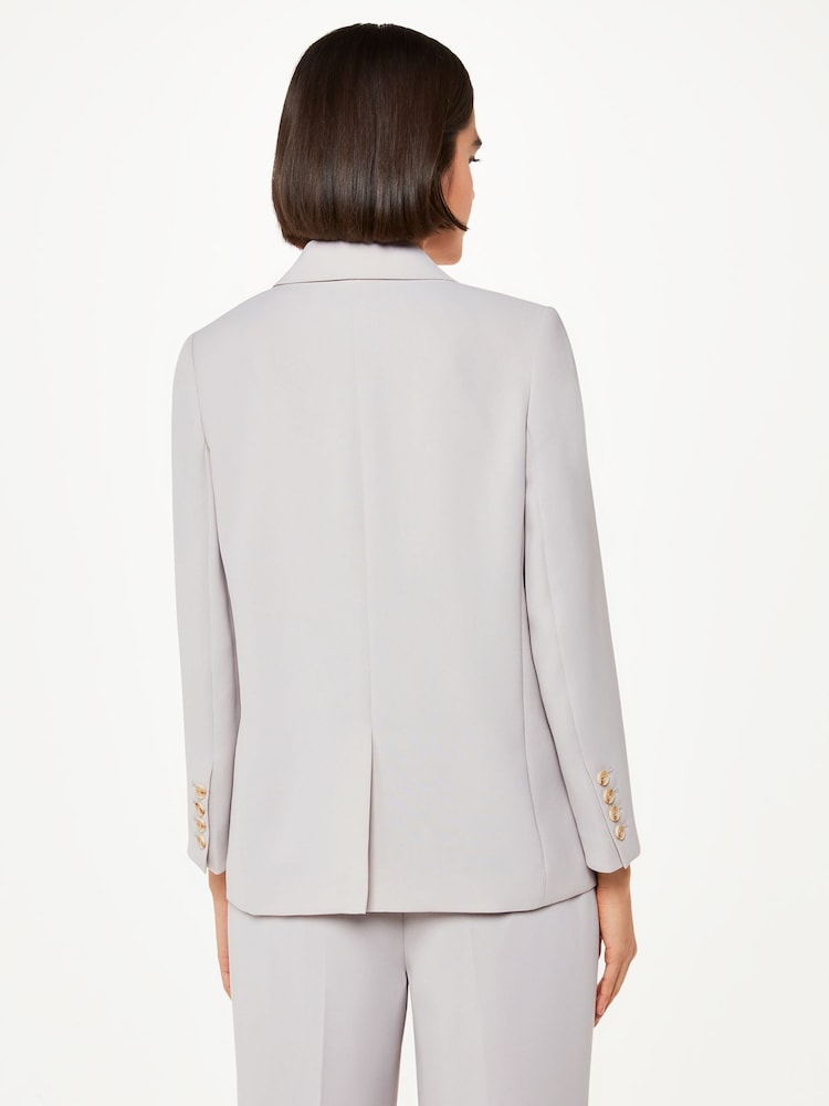 Whistles Grey Boyfriend Petite Crepe Blazer - Image 2 of 5