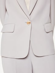 Whistles Grey Boyfriend Petite Crepe Blazer - Image 4 of 5