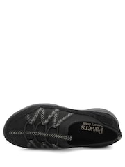 Pavers Black Leather Memory Foam Slip On Trainers - Image 5 of 6