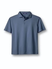 Charles Tyrwhitt Blue Popcorn Textured Polo Shirt - Image 4 of 6