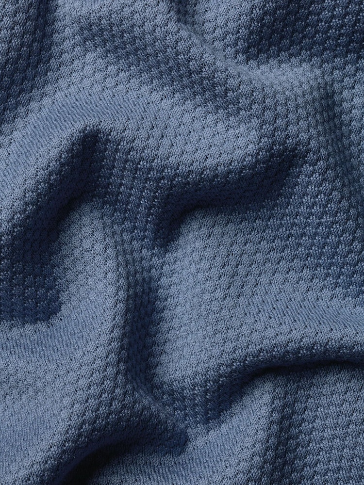 Charles Tyrwhitt Blue Popcorn Textured Polo Shirt - Image 6 of 6