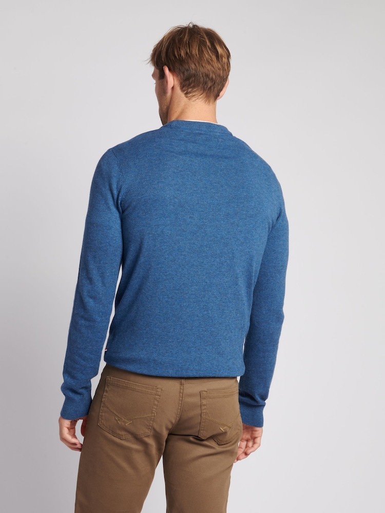 U.S. Polo Assn. Light Blue Mens Cotton Crew Neck Jumper - Image 2 of 8