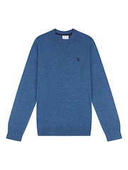 U.S. Polo Assn. Light Blue Mens Cotton Crew Neck Jumper - Image 6 of 8