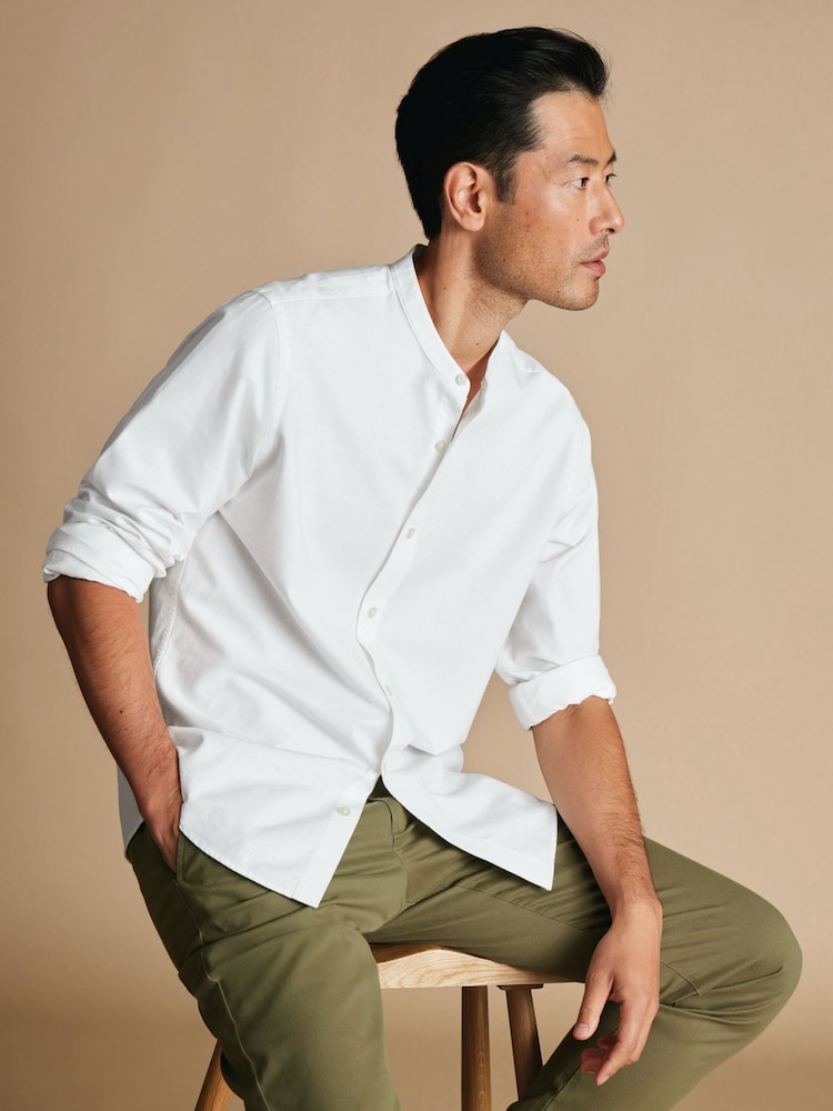 white collarless dress shirt - | Men's Classic Shirts sleeve length 33.5 Large shirt has 17 neckband and is designed for 43 collar Marcella Dress Shirt, Collarless -