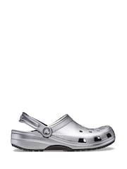 Crocs Silver Classic Metallic Clogs - Image 1 of 4