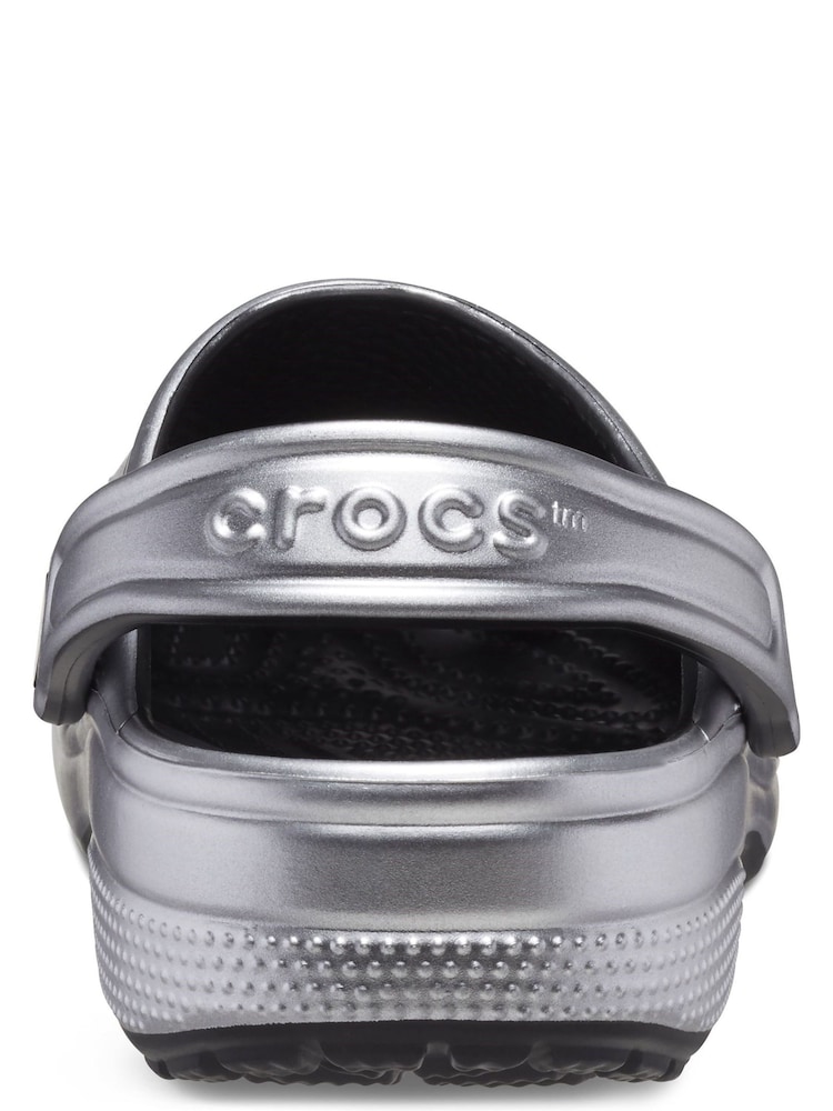 Buy Crocs Silver Classic Metallic Clogs from Next Poland