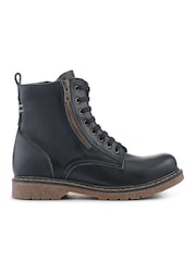 Pavers Black Wide-Fit Leather Zip-Up Boots - Image 1 of 5