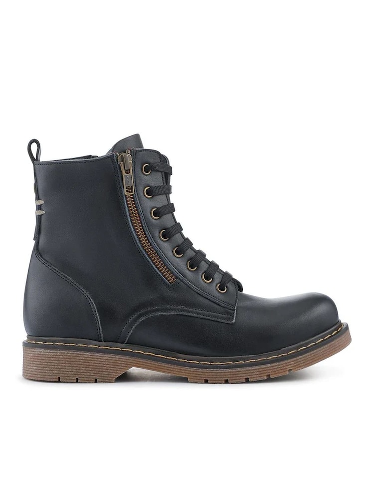 Pavers Black Wide-Fit Leather Zip-Up Boots - Image 1 of 5 Pavers Black Wide-Fit Leather Zip-Up Boots - Image 1 of 5