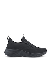 Negro - Zapatillas deportivas Pavers Corte ancho Easy Step In con cordones elásticos - Imagen 2 de 6
