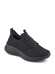 Negro - Zapatillas deportivas Pavers Corte ancho Easy Step In con cordones elásticos - Imagen 3 de 6