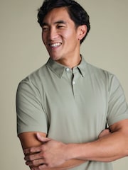 Charles Tyrwhitt Green Short Sleeve Jersey Polo Shirt - Image 2 of 6