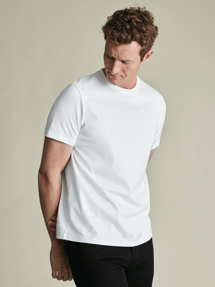 Charles Tyrwhitt White Short Sleeve T-Shirt - Image 1 of 6