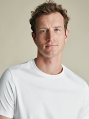 Charles Tyrwhitt White Short Sleeve T-Shirt - Image 3 of 6