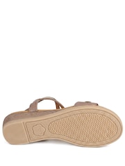 Pavers Brown Wide Fit Embellished Stretch Sandals - Image 6 of 6