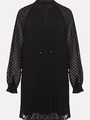 Phase Eight Black Pleated Nikkita Swing Mini Dress - Image 6 of 6