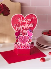 Hallmark Red Musical And Light-Up 3D Pop-Up Valentine's Card - Image 1 of 4
