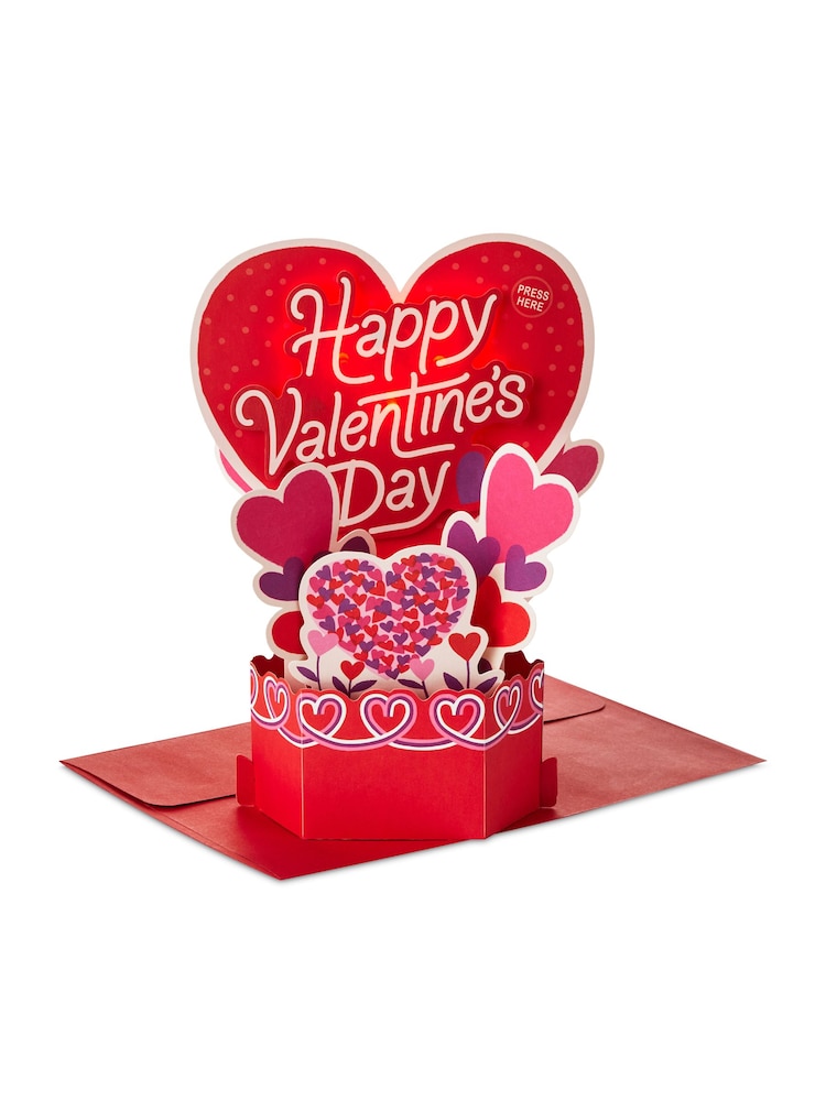 Hallmark Red Musical And Light-Up 3D Pop-Up Valentine's Card - Image 2 of 4