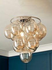 Visconte by BHS Champagne Gold Maiori 3 Light Flush Ceiling Light - Image 1 of 4