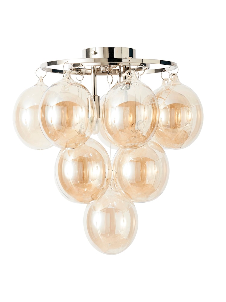 Visconte by BHS Champagne Gold Maiori 3 Light Flush Ceiling Light - Image 4 of 4