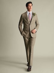 Charles Tyrwhitt Natural Ultimate Suit Jacket - Image 5 of 6