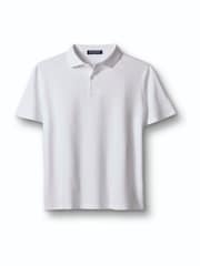 Charles Tyrwhitt White Popcorn Textured Polo Shirt - Image 3 of 5