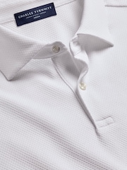 Charles Tyrwhitt White Popcorn Textured Polo Shirt - Image 4 of 5