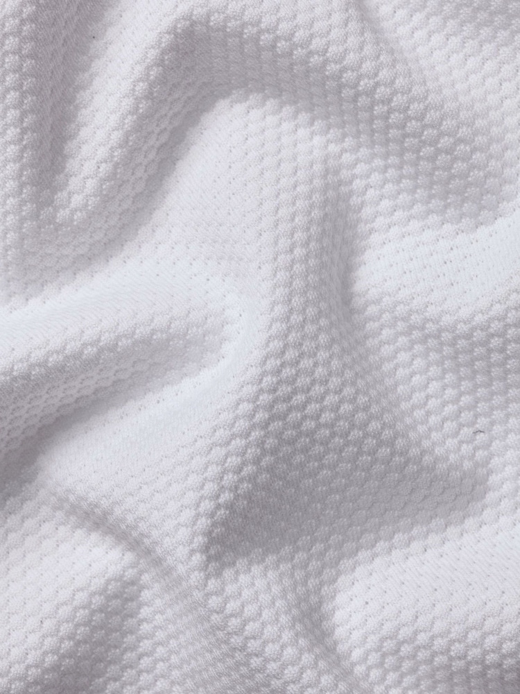 Charles Tyrwhitt White Popcorn Textured Polo Shirt - Image 5 of 5