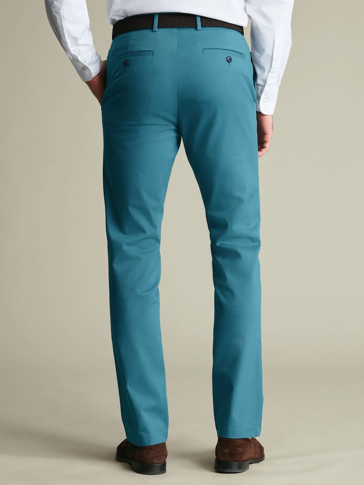 Charles Tyrwhitt Green Ultimate Non-Iron Chino Trousers - Image 2 of 6