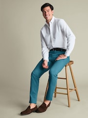Charles Tyrwhitt Green Ultimate Non-Iron Chino Trousers - Image 4 of 6