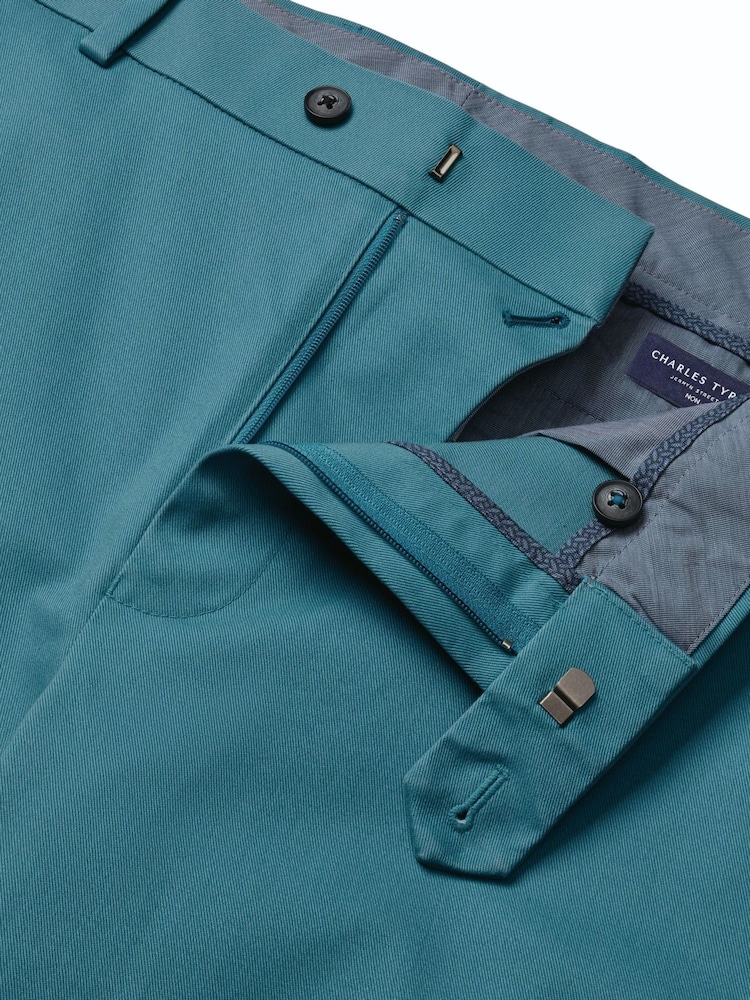 Charles Tyrwhitt Green Ultimate Non-Iron Chino Trousers - Image 6 of 6
