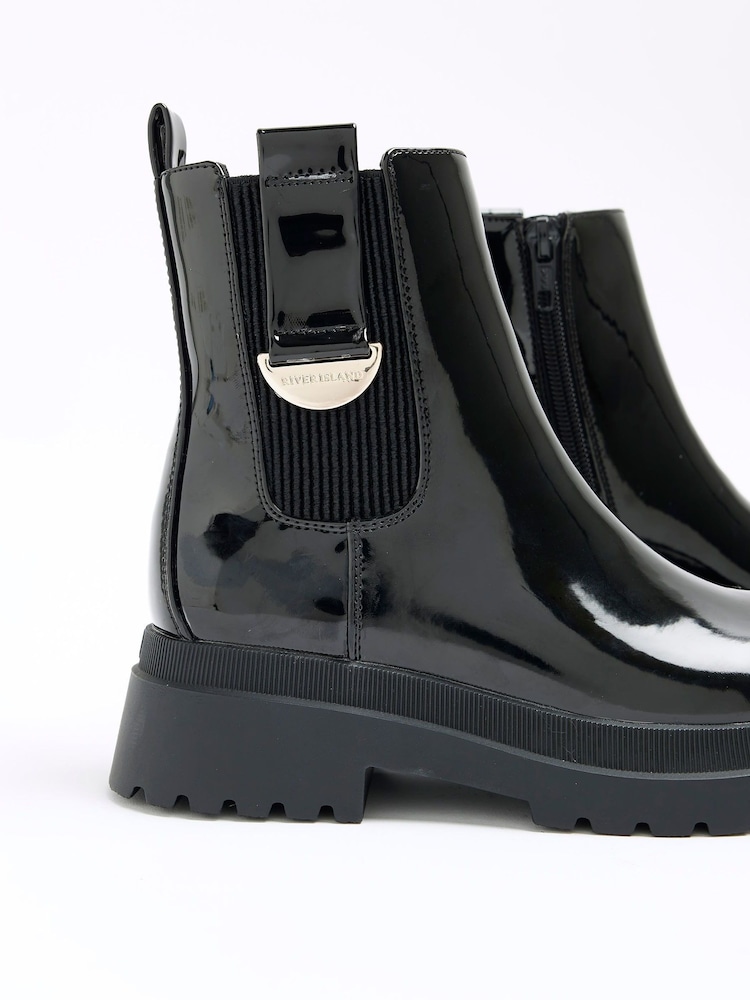 River Island Black Girls Half Crescent Chelsea Boots - Image 5 of 5