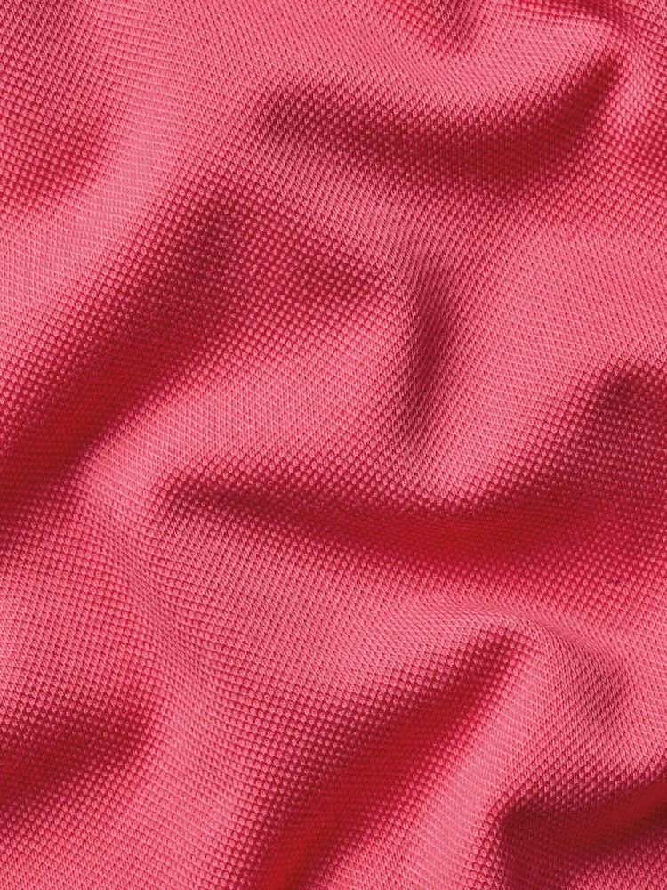 Charles Tyrwhitt Pink Short Sleeve Cotton Stretch Pique Polo Shirt - Image 6 of 6