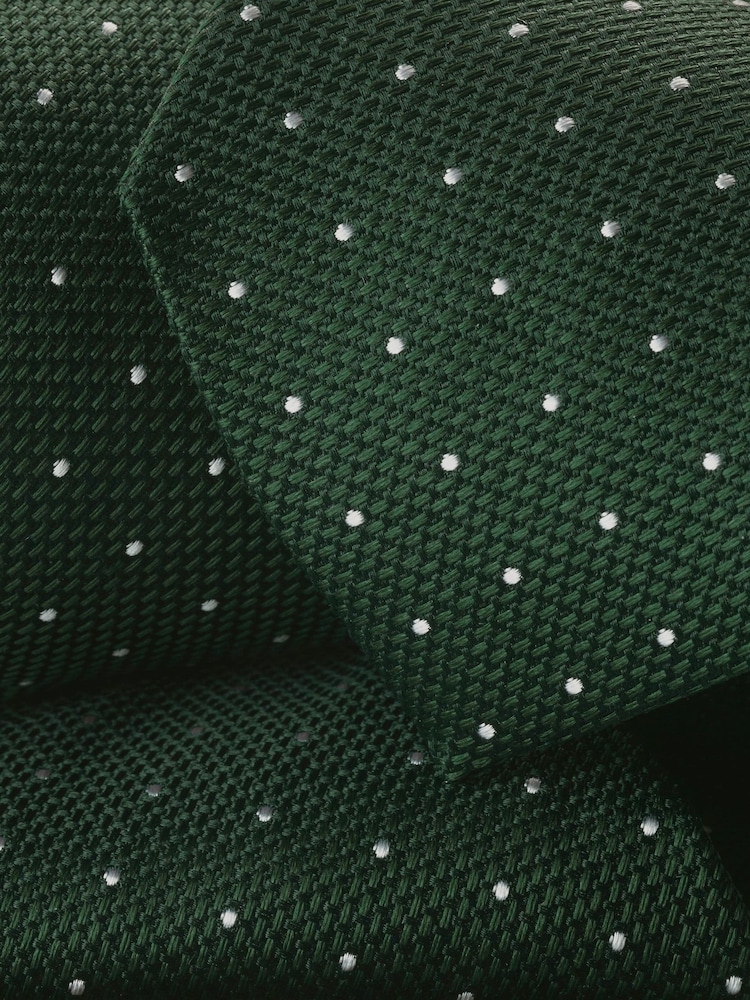 Corbata de seda resistente a las manchas de lunares de Charles Tyrwhitt - Imagen 2 de 2