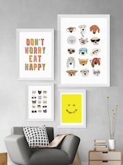 White Cats in Glasses by Hanna Melin Framed Print - Image 3 of 4