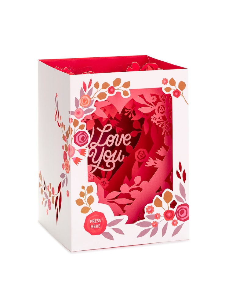 Hallmark Pink  White Music And Light-Up I Love You Valentine's Day Card - Image 2 of 4