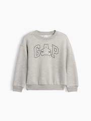 Gap Grey Logo Relaxed Crew Neck Sweatshirt (6mths-5yrs) (6mths-5yrs) - Image 1 of 2
