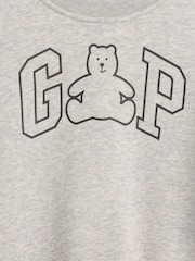 Gap Grey Logo Relaxed Crew Neck Sweatshirt (6mths-5yrs) (6mths-5yrs) - Image 2 of 2