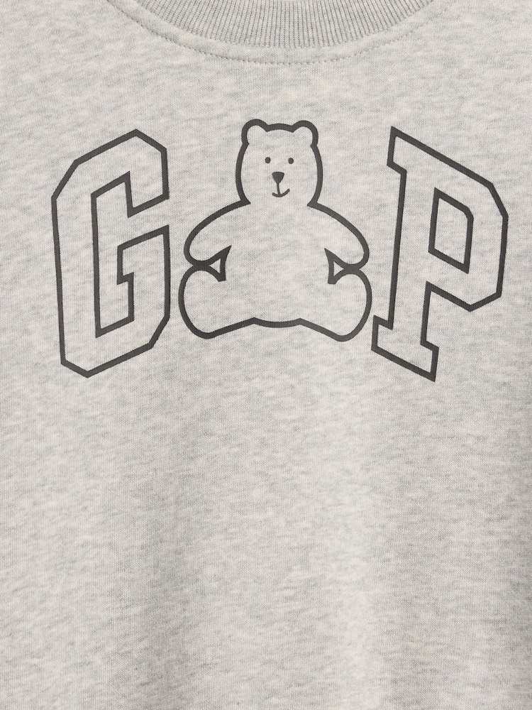 Gap Grey Logo Relaxed Crew Neck Sweatshirt (6mths-5yrs) (6mths-5yrs) - Image 2 of 2 Gap Grey Logo Relaxed Crew Neck Sweatshirt (6mths-5yrs) (6mths-5yrs) - Image 2 of 2