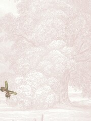 Woodchip & Magnolia Pink Land of Milk & Honey Butterflies Wallpaper - Image 2 of 2